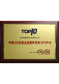 TOP10 competitividad internacional de la empresa de embalaje LED de China