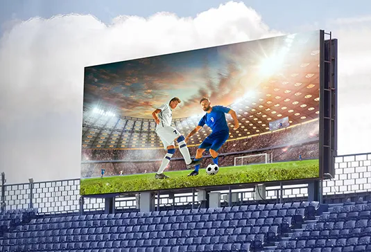 Tela de transmissão do estádio